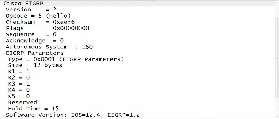 EIGRP Hello &#x6570;&#x636E;&#x5305;&#x4E2D;&#x7684;EIGRP&#x4FDD;&#x6301;&#x65F6;&#x95F4;