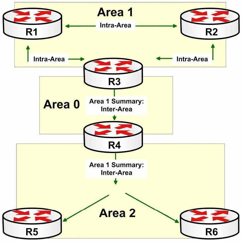 一个多区域 OSPF 网络